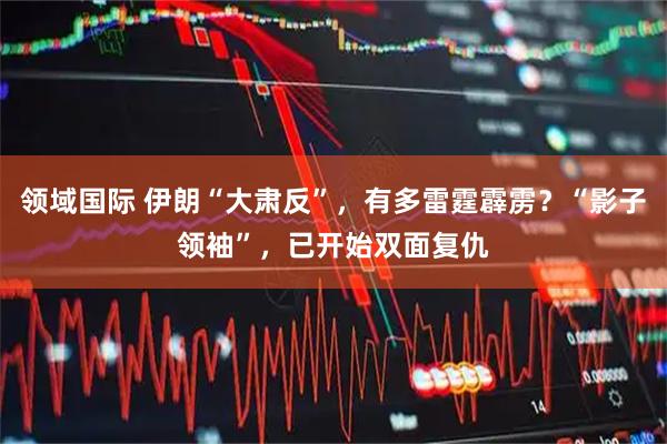 领域国际 伊朗“大肃反”，有多雷霆霹雳？“影子领袖”，已开始双面复仇